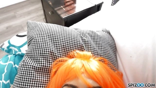 Christiana Cinn gets cumshot on her tongue