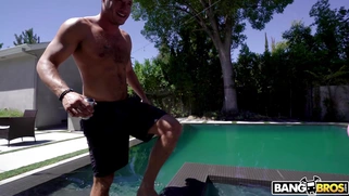 Bridgette B and Antonella La Sirena have fun in the pool