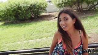 Latina Frida Sante is sucking cock in POV