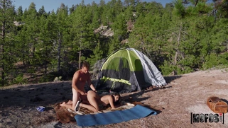 Violet Starr gets pussy drilled doggystyle outdoors