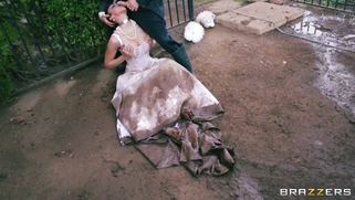 Dirty slut Tiffany Tyler sucking his cock in public