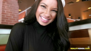 Tyler asking Raven Bay how big her boobs are and letting her touch his dick