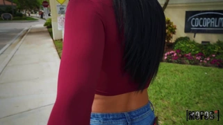 Adrian Maya is sucking cock in POV outdoors