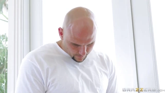 Gia Paige getting rough face-fucking right there in the foyer