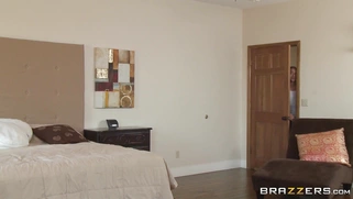 Xander spies on Peta Jensen while she changes into her sexy uniform