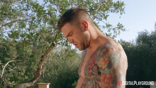 Adriana Chechik and Emily Willis are sucking cock poolside