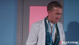 Alyssia Kent and Brooklyn Blue play lesbo games on the bench