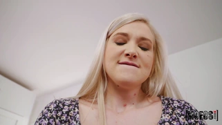 Emily Right rides and sucks the hard rod in POV