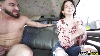 Riley Jean and naked Peter Green in the bus