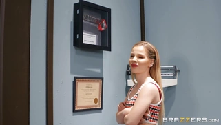 Bella Elise Rose is sucking Dr. Steve Holmes' cock