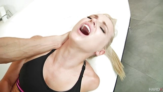 Staci Carr moans like a wounded animal as she gets her pussy drilled