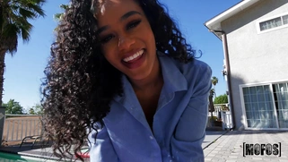 Scarlit S. is sucking the cock by the pool