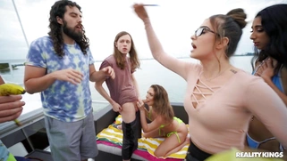 Tiffany Watson is sucking the cock on the boat