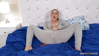 Blonde Abella Danger gives blowjob to Xander Corvus