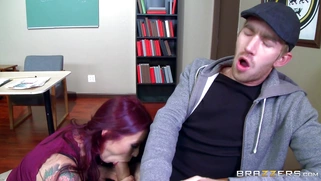 Snotty teacher Monique Alexander sucks his rod in the back of the classroom