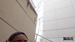 Spanish Lya Missy gets fucked from behind standing