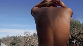 Kinuski gets her pussy fucked doggystyle outdoors