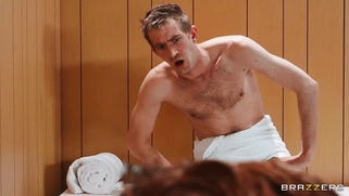 Piper Perri, Elsa Jean and Alaina Dawson suck the huge cock