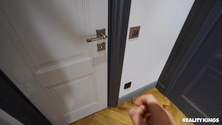 Luxury Girl is sucking the cock in the shower