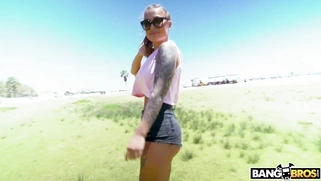 Russian Misha Maver has the nice time outdoors