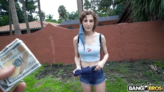 Tristan Summers is getting picked up outdoors