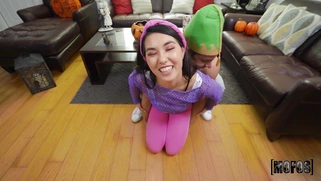 Mina Moon is sucking the big dick