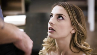 Kristen Scott orally pleasures the lucky dick