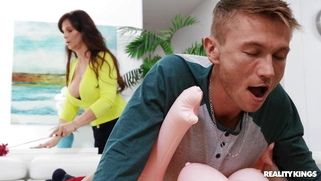 Syren De Mer caught her stepson fucking the sex doll