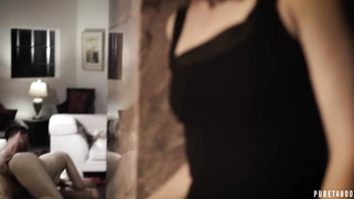 Mona Wales is spying on Casey Calvert as she is sucking the cock