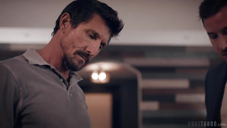 Blonde Lana Sharapova is sucking two cocks