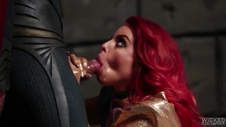 Britney Amber gets jizz load on her tongue after blowjob