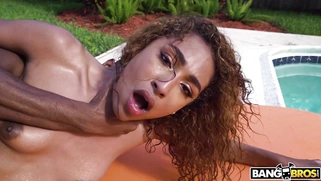 Brixley Benz lying on her side gets her pussy drilled by Jonathan Jordan