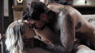 All natural Lily Rader gets her trimmed pussy drilled