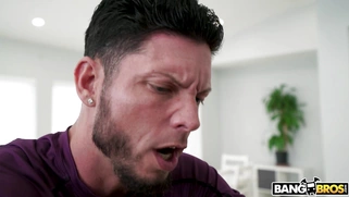 Kira Perez gets her pants ripped and pussy licked by Tyler Steel