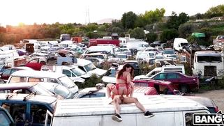 Ariana Van X shakes her big ass on the hard cock outdoors