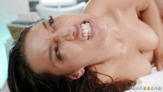 Bella Rolland gets pussy fucked by Small Hands on the massage table