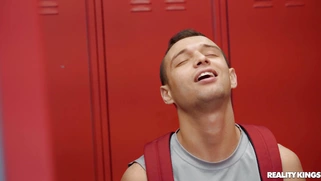 Adrian Maya is playing with her pussy and Johnny Love is spying on her