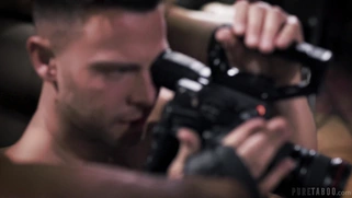 Abigail Mac gives blowjob to Seth Gamble and Jake Adams