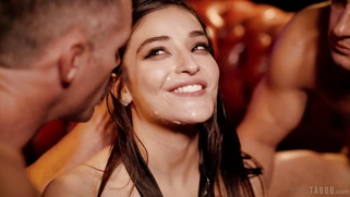 Emily Willis gets her mouth full of jizz