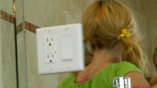 Julia Ann and Lexi Belle are kissing in the shower