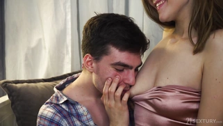 Amanda Clarke gives nice blowjob to Mark Crow