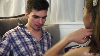 Amanda Clarke gives nice blowjob to Mark Crow