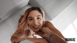 Abella Danger is sucking the huge cock