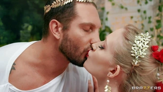 Amari Anne and Emma Starletto are sucking Quinton James' cock