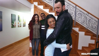 Jeni Angel was almost caught sucking Alex Legend's cock