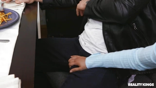 Jeni Angel was almost caught sucking Alex Legend's cock