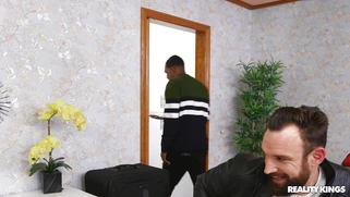 Jeni Angel was almost caught sucking Alex Legend's cock