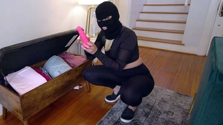 Indica Monroe is playing with the dildo