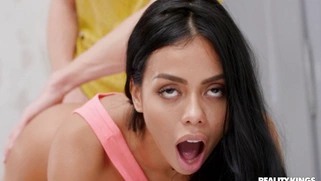 Canela Skin gets assfucked by Charlie Dean doggystyle