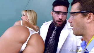 Ryan Conner gets her big ass worshipped by Charles Dera and Ramon